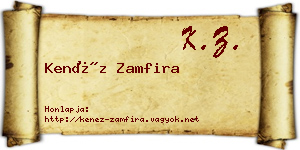 Kenéz Zamfira névjegykártya